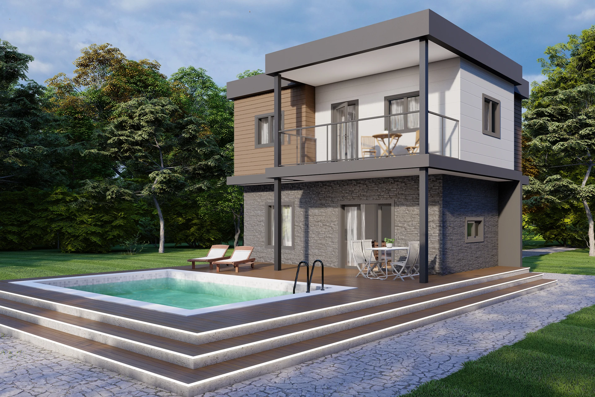 Çelsan Teras Çatı 2+1 Çift Kat Villa